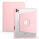 iPad Air 10.9 2022 (5.Nesil) İle Uyumlu Kılıf Termik Kalem Bölmeli Dönebilen Standlı İle Uyumlu Kılıf Pembe
