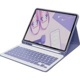 iPad Air 11 (2024) Kılıf KC01 Smart Klavyeli Tablet Kılıfı - Derin MOR-(5796)