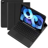 iPad Air 11 2024 M2 Uyumlu Fuchsia Touch Padli Bluetoothlu Klavyeli Standlı Tablet Kılıfı - Siyah