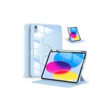 iPad Air 11 inç 2024 M2 Çipli 6.Nesil Uyumlu 360° Dönebilen Standlı Pino Tablet Kılıfı Mavi