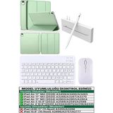 İpad Air 11 M2 M3 M4 Çip Air 4./5./6. Nesil Kılıf Avuç İçi Red Kalem Bluetooth Klavye Mouse Seti Açık Yeşil