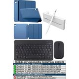 İpad Air 11 M2 M3 M4 Çip Air 4./5./6. Nesil Kılıf Avuç İçi Red Kalem Bluetooth Klavye Mouse Seti Lacivert