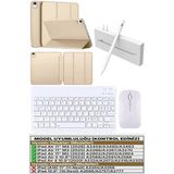 İpad Air 11 M2 M3 M4 Çip Air 4./5./6. Nesil Kılıf Avuç İçi Red Kalem Bluetooth Klavye Mouse Seti Starlight