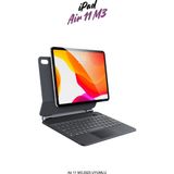 iPad Air 11 M3 2025 Uyumlu Magic Style Manyetik Yapışmalı Klavyeli Tablet Kılıfı - Siyah