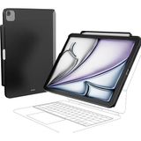 iPad Air 11 M3/M4 2025/2024 ile Uyumlu Kılıfı, Magic Keyboard ile Uyumlu (M2), Apple Pencil Pro Kalem Tutucu - Siyah (Ürün klavye Değildir sadece kılıftır)