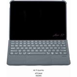 iPad Air 11 Uyumlu 4/5 Nesil M2/m3 Ledli 360° Manyetik Standlı Touchpadli Katanya Klavyeli Kılıf - Siyah