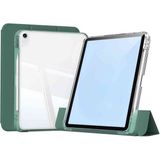 iPad Air 11 Uyumlu 4/5/6 Nesil M2/M3 Airbagli Manyetik Ayrılabilen Fuchsia Sliding Tablet Kılıfı Koyu Yeşil