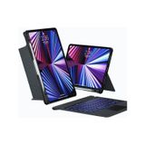 İpad Air 13 2024 A2898 - A2899 Uyumlu Fuchsia Touch Pad Bluetooth Klavyeli Standli Miknatisli Kilif