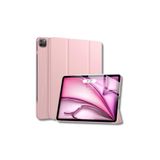iPad Air 13 inç M2 Çipli 2024 Uyumlu Akıllı Smart Cover Tablet Kılıfı A2898/A2899/A2900 Rose Gold