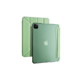 iPad Air 13 inç M2 Çipli Uyumlu Kalem Bölmeli Akıllı Trifolding Tablet Kılıfı Açık Yeşil