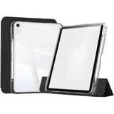 iPad Air 13 Uyumlu M2/M3 Airbagli Manyetik Ayrılabilen Fuchsia Sliding Tablet Kılıfı Siyah
