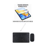 İpad Air 2 9.7 2017 Uyumlu Ekran Koruyucu Klavye Mouse Set Siyah