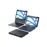 iPad Air 4-5. Nesil 10.9" ile Uyumlu 360 Dönebilen Standlı Işıklı RiSSer Türkçe Q Klavyeli Tablet Kılıfı