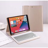Ipad Air 5. Nesil 10.9 Inç M1 2022 Tablet Uyumlu Bluetooth Klavyeli Kılıf (Türkçe Klavye) - Gold