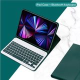 Ipad Air 5. Nesil 10.9 Inç M1 2022 Tablet Uyumlu Bluetooth Klavyeli Kılıf (Türkçe Klavye) - Koyu Yeşil