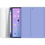 Ipad Air 5. Nesil 10.9 Inç M1 2022 Tablet Uyumlu Bluetooth Klavyeli Kılıf (Türkçe Klavye) Lila