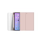 Ipad Air 5. Nesil 10.9 Inç M1 2022 Tablet Uyumlu Bluetooth Klavyeli Kılıf (Türkçe Klavye) - Rose Gold