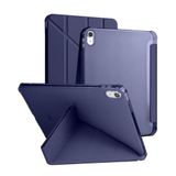 iPad Air 5. Nesil / 4. Nesil 10,9 İnç İle Uyumlu Kalemlikli, Uyku Modlu, Mıknatıslı, Üçgen Standlı, Darbeye Dayanıklı Kaplama Akıllı Kılıf (Lacivert, iPad Air 5. Nesil / 4. Nesil Uyumlu 10,9 İnç)