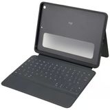 İpad İçin Logitech Rugged Folio (7., 8. Ve 9. Nesil) - Smart Connector Ve Dayanıklı İtalyan Qwerty Düzenine Sahip Koruyucu Kılıf - Siyah