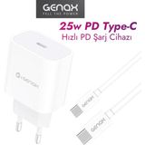 iPad / iPad Mini / iPad Air / iPad Pro Uyumlu 25W Pd Type-C Hızlı Şarj Aleti - Beyaz