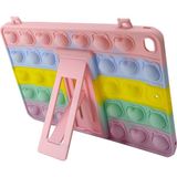 iPad Mini 1 -2-3-4 Uyumlu Standlı Pop It Silikon Tablet Kılıfı (Karışık Renk) - Çok Renkli