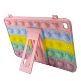 İpad Mini 1 -2-3-4 Uyumlu Standlı Pop İt Silikon Tablet Kılıfı (Karışık Renk)