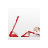 iPad Mini 1.2.3. Nesil Uyumlu Fuchsia Smart Cover Standlı Katlanabilir Akıllı 1-1 Tablet Kılıfı Kırmızı
