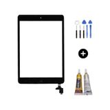 İpad Mini 2 A1489-A1490-A1491 Uyumlu Home Tuşlu Dokunmatik Siyah + Montaj Seti
