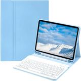 iPad Pro 11 (2022) Kılıf KC01 Smart Klavyeli Tablet Kılıfı - Açık Mavi