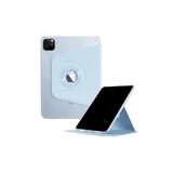 iPad Pro 11 inç 2024 M4 Çipli 360 Derece Dönebilen Standlı Pino iPad Tablet ile Uyumlu Kılıfı Mavi