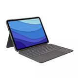 İpad Pro 11 İnç İçin Logitech Combo Touch Klavye Kılıfı (1., 2., 3. Ve 4. Nesil - 2018, 2020, 2021, 2022) - Çıkarılabilir Arkadan Aydınlatmalı Klavye, Her Yere Tıklama İzleme Paneli, Qwertz Deu - Gri