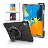 Ipad Pro 11 Inch (2021-2020-2018)3 Katmanlı Standlı Zırh KILIF-(5775) - TOPRAK3152-3763 - Kırmızı