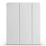 iPad Pro 12.9 2020 (4.Nesil) Smart Cover Kalem Bölmeli Standlı 1-1 İle Uyumlu Kılıf Gri