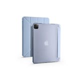 Ipad Pro 12.9 '' 2020 Hafif Katlanır Akıllı Kılıf Uyku Modu Özellikli Kalemlikli Tablet Kılıfı Mavi