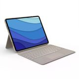 İpad Pro 12,9 İnç (5. Ve 6. Nesil 2021, 2022) İçin Logitech Combo Touch Klavye Kılıfı Standla Çıkarılabilir, Her Yerde Tıklanabilir, Akıllı Konektör, Alman Qwertz Düzeni - Kum Rengi
