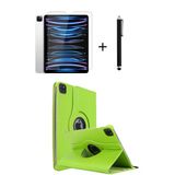 İpad Pro 4. Nesil M2 2022 11 Inç 360° Dönebilen Standlı Tablet Kılıfı Ekran Koruyucu Ve Kalem Seti Açık Yeşil