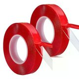 iPechStore 2 ADET Çift Taraflı Bant Silikon, Yapışkanlı Şeffaf Bant, Güçlü Tutuş, Çift taraflı süper güçlü akrilik montaj bandı, Avantajlı Fiyat (18mm X 2 METRE)