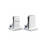 İpega Ps5 Slim Dijital/Ps5 Slim Disk Multifonksiyonel Şarjlı,Soğutucu Fanlı,Vr Standlı Cd Raf Stand