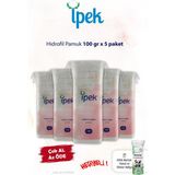 İpek 5'li Hidrofil Pamuk 100 gr Yüksek Emicilik Özelliği ile Nazik Temizlik Ürünü