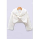ipek atlas Kız Çocuk Uzun Kollu Peluş Bolero