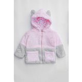 ipek atlas Kız Erkek Bebek Ve Çocuk Müslin Astarlı Ayıcıklı Peluş Mont
