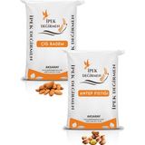 Ipek Değirmen Çiğ Badem 1 kg + Antep Fıstığı 1 kg Lüks Kuruyemiş - 2 kg