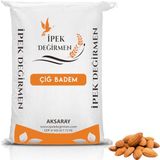 İpek Değirmen Çiğ Badem 1 Kg - Klasik Ham Çerez Lezzeti Saf