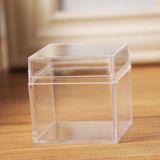 ipek hobi Küp Şeklinde Kapaklı Pleksi Mika Kutu 5x5cm