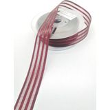 Ipek Hobi Mürdüm Saten Çizgili Şifon Kurdele 2,5cm x 25M (Hilton Kurdele) 1 Adet