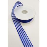 Ipek Hobi Sax Mavi Saten Çizgili Şifon Kurdele 2,5cm x 25M (Hilton Kurdele) 1 Adet