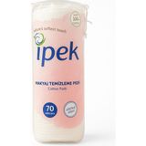 İpek Ipek Makyaj Temizleme Pedi 70’li – %100 Pamuk, Dikişli Kenar, Çift Taraflı Yüz Temizleme Pamuğu
