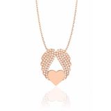 İpek Jewelry Kalp Melek Kanadı Gümüş Kadın Kolyesi