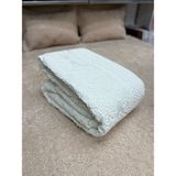 Ipek Kadife Kapitoneli Yatak Örtüsü Takımı - 2'li Yastık Kılıfı - Beyaz - 240 x 250 cm