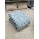 Ipek Kadife Kapitoneli Yatak Örtüsü Takımı - 2'li Yastık Kılıfı - Gri - 240 x 250 cm